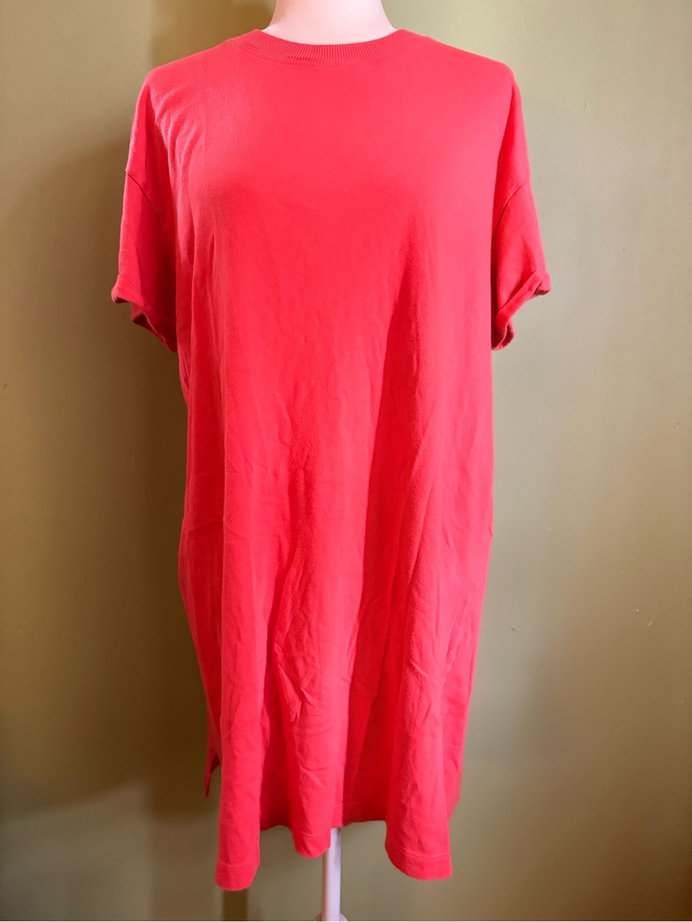 Coral T-Shirt Dress